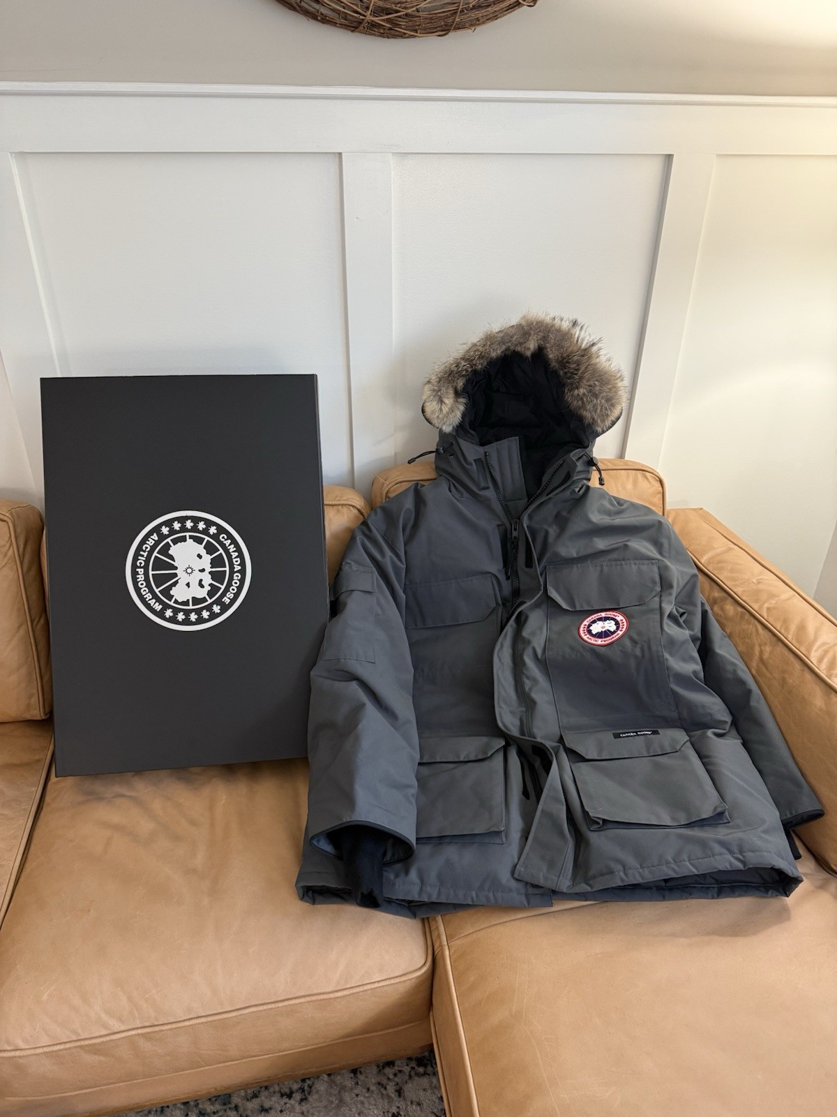 Brand New Men’s Canada Goose Expedition Parka In Granite Grey Size XL NWT