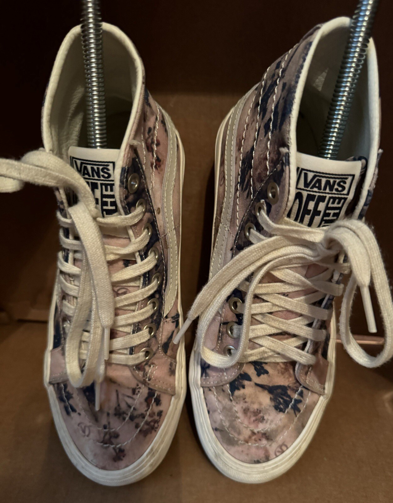 Vans Sk8-Hi 38 Deco Floral Dye High Top Pink Purple Unisex Size Men 5.5 Women 7