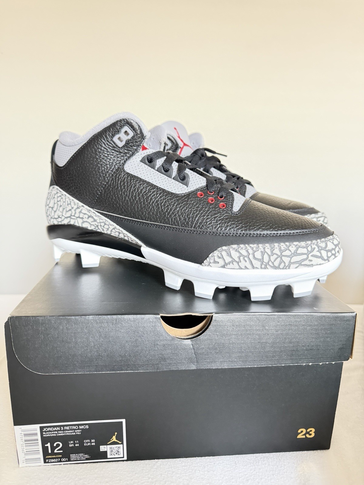 Zapatos para Béisbol y sóftbol Jordan 3 Retro MSC / Talla 12