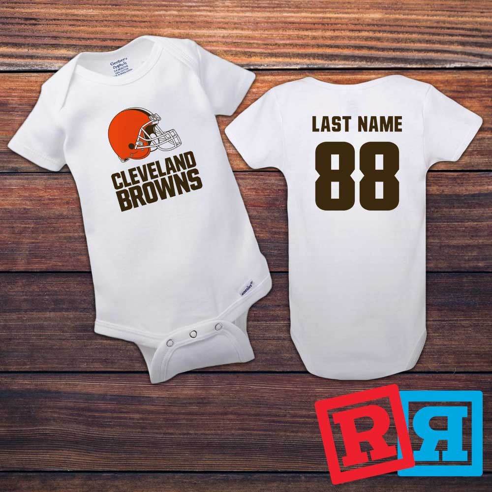 Personalized Cleveland Browns Gerber Baby Onesie® Cotton Custom Bodysuit