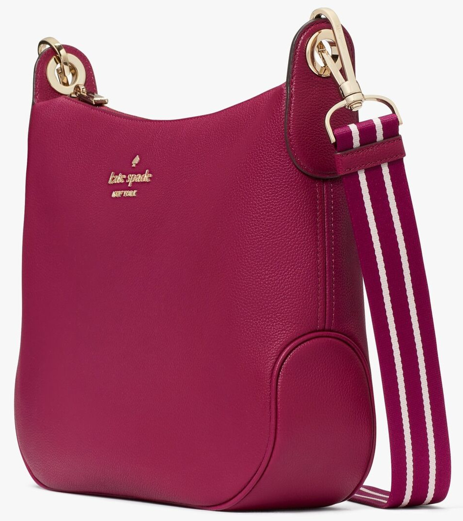 Kate Spade Rosie Large Crossbody Dark Raspberry Leather K5807 Purple NWT $399 FS