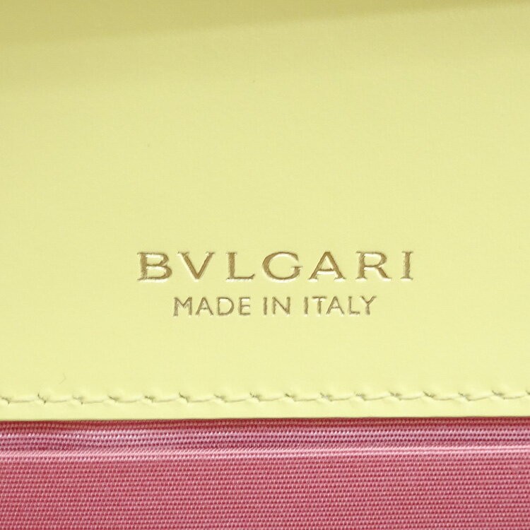 BVLGARI Shoulder Bag Serpenti Forever Handbag Leather Yellow Width 7.87” 99