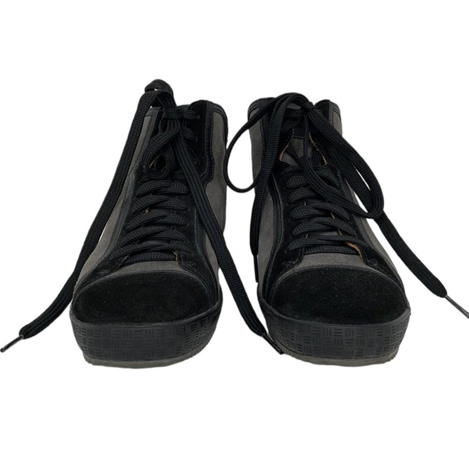 Alberto Guardiani Sneakers Shoes Gray Black Suede Leather Size 37