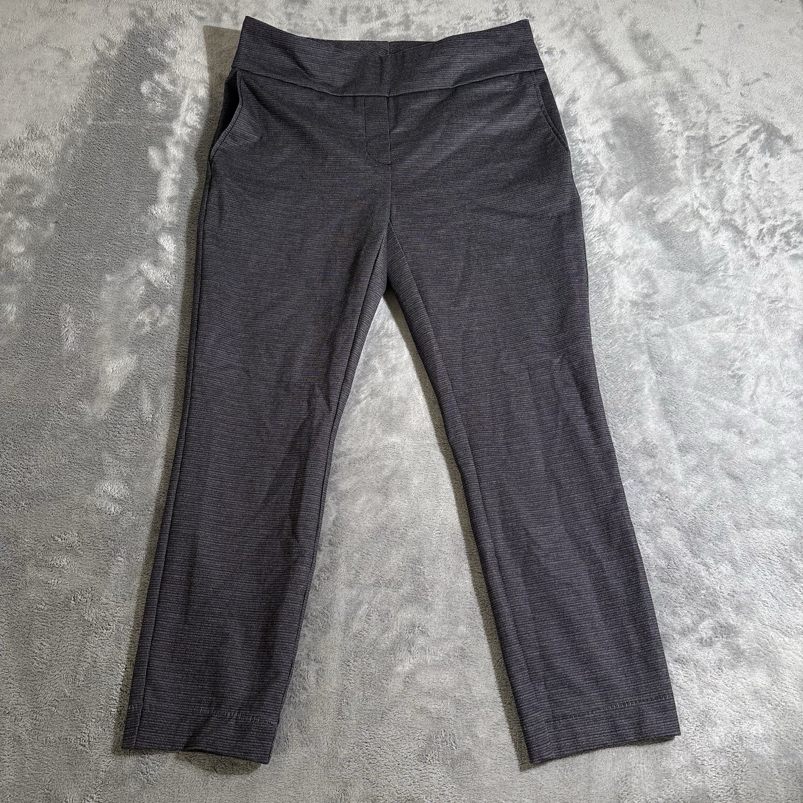 Dalia Pants Womens Med Black Pull On Skinny Leg Mid Rise Stretch Pockets