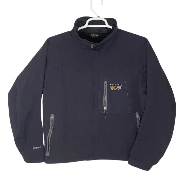 Softshell Full Zip Jacket Mountain Hardwear Conduit Coat Black L Wind Waterproof