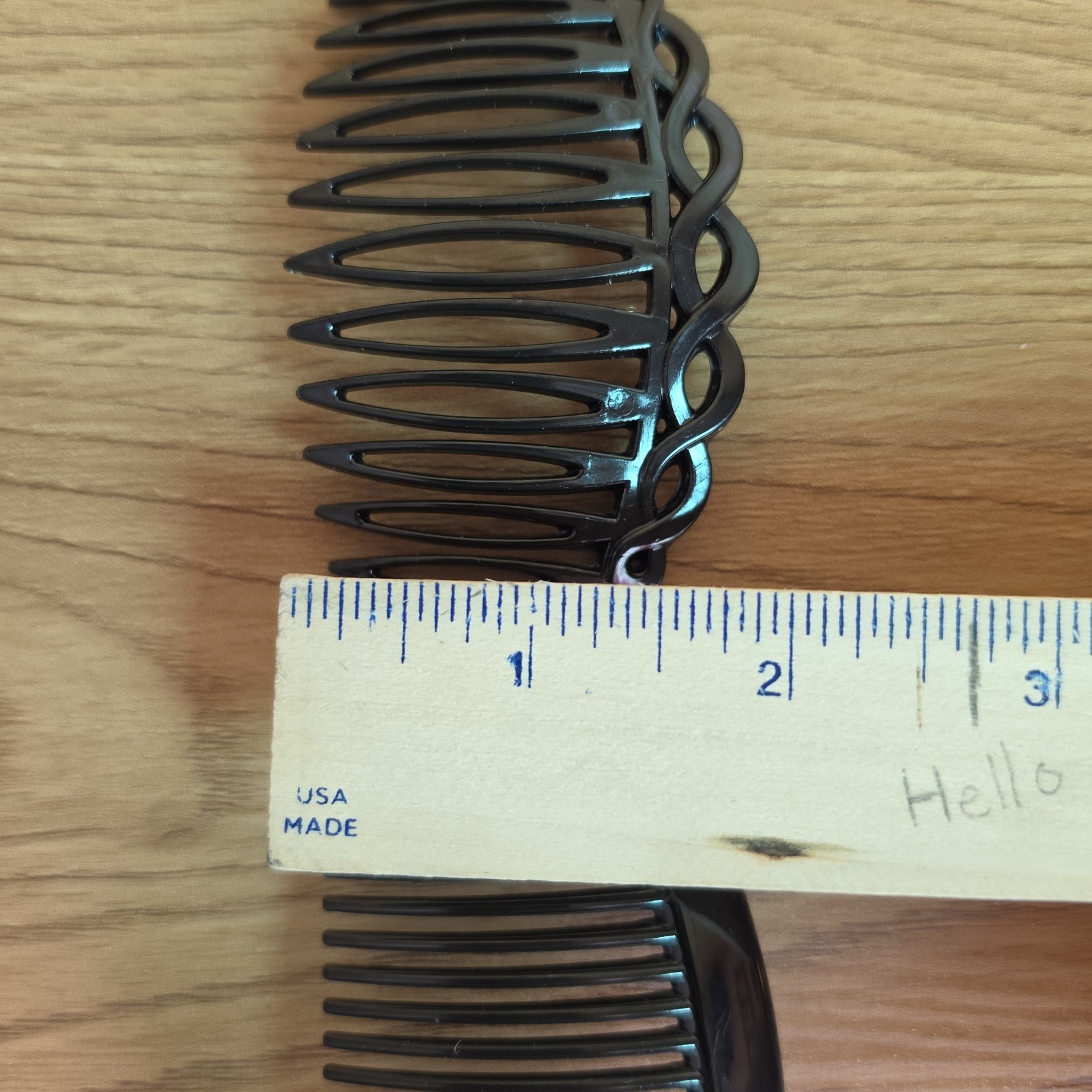 set pack 7 all Black plastic 3″& 2.5″long hair accessory side comb french twist
