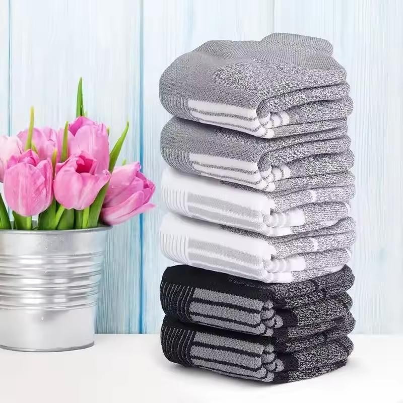 Sports Running Socks Sweat Absorbing and Breathable Towel Bottom, Til Boat Socks