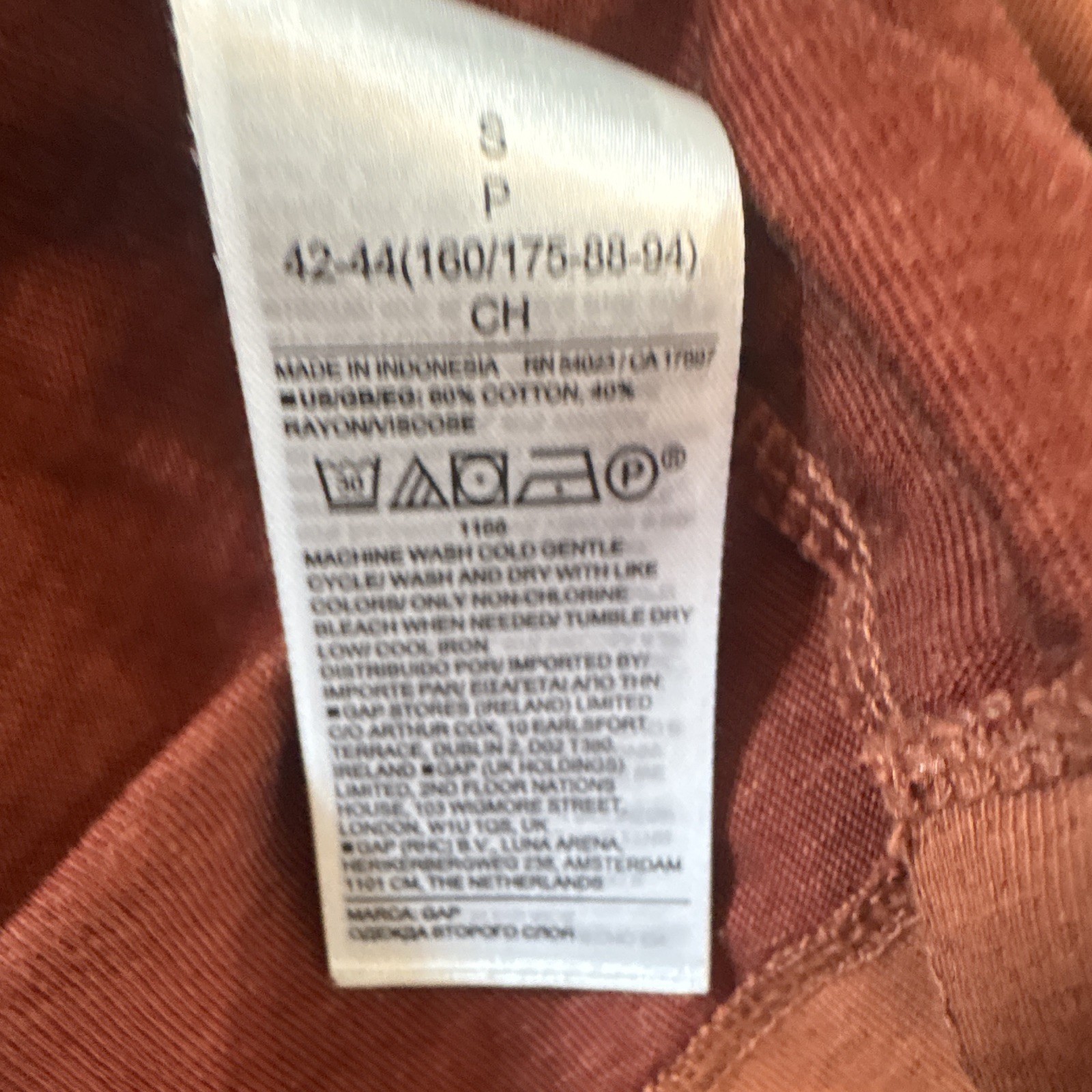 Gap woman’s size S Rust Cotton blend Tiered Long Sleeve Button Front Dress