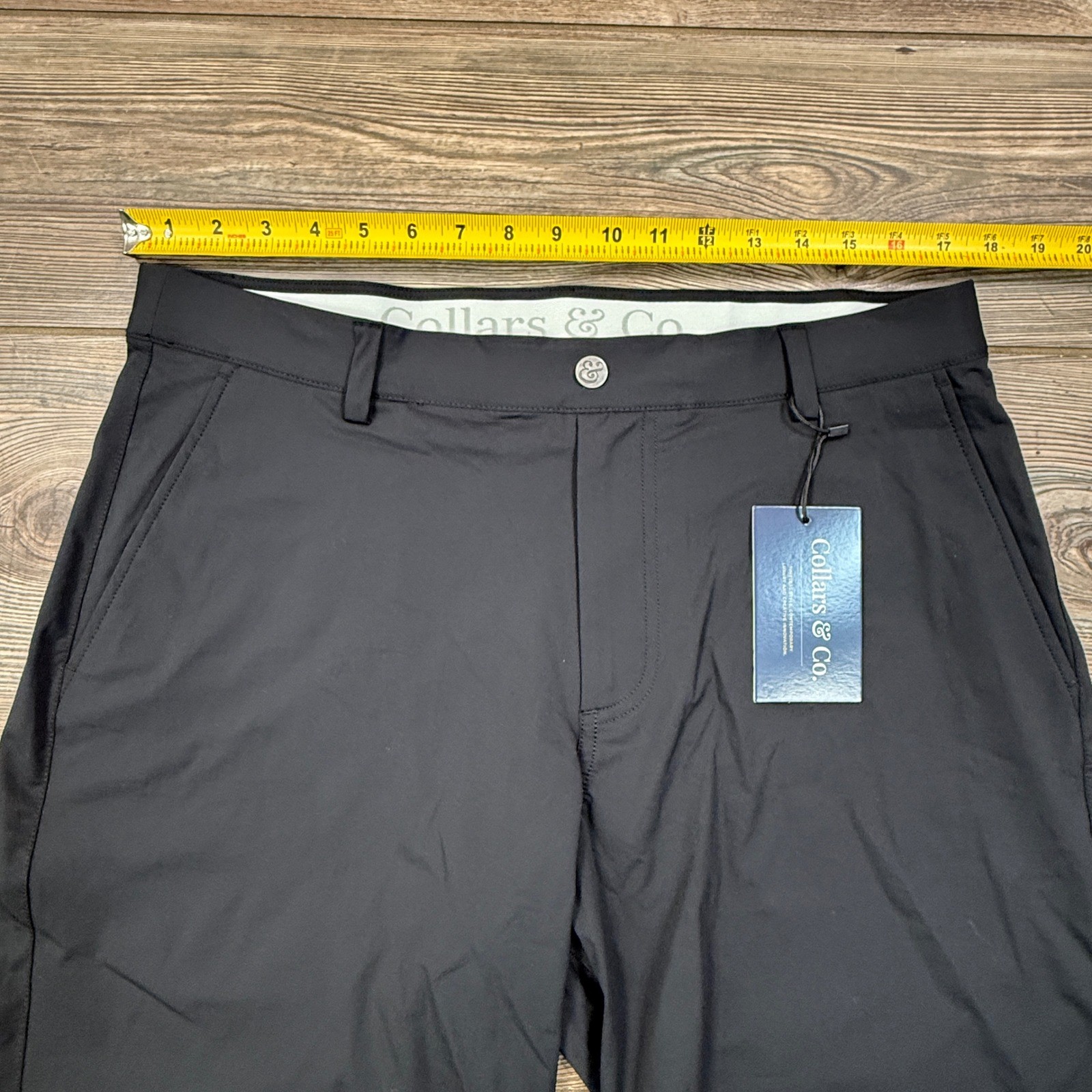 Collars & Co Mens Size XL Velocity Pull-On Shorts Black 4-Way Stretch 7″ NWT