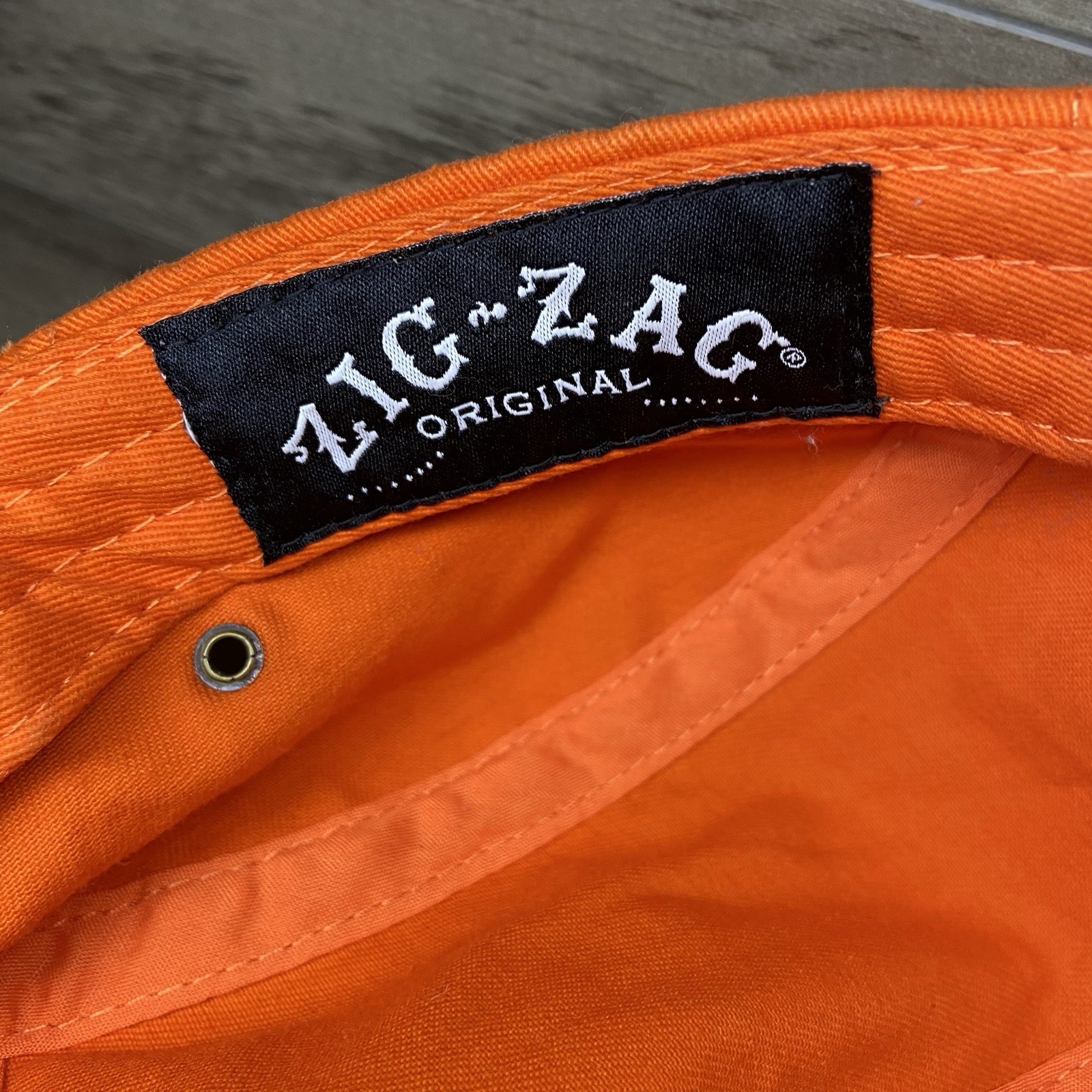 Zig Zag Rolling Papers No. 225 Hat Hunter Blaze Orange Adjustable 5 Panel RARE