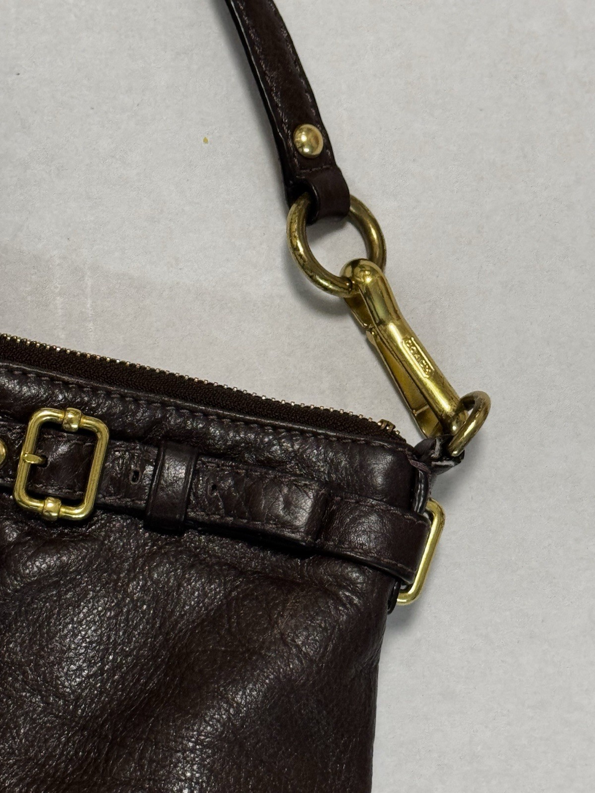 Coach Madison Sophia McGee 18609 Shoulder Bag Handbag Brown Leather Authentic