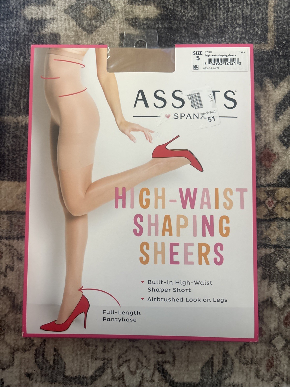 New SPANX Assets High-Waisted Shaping Sheers Nylons – Nude -Size 5 (220-265 Lbs)