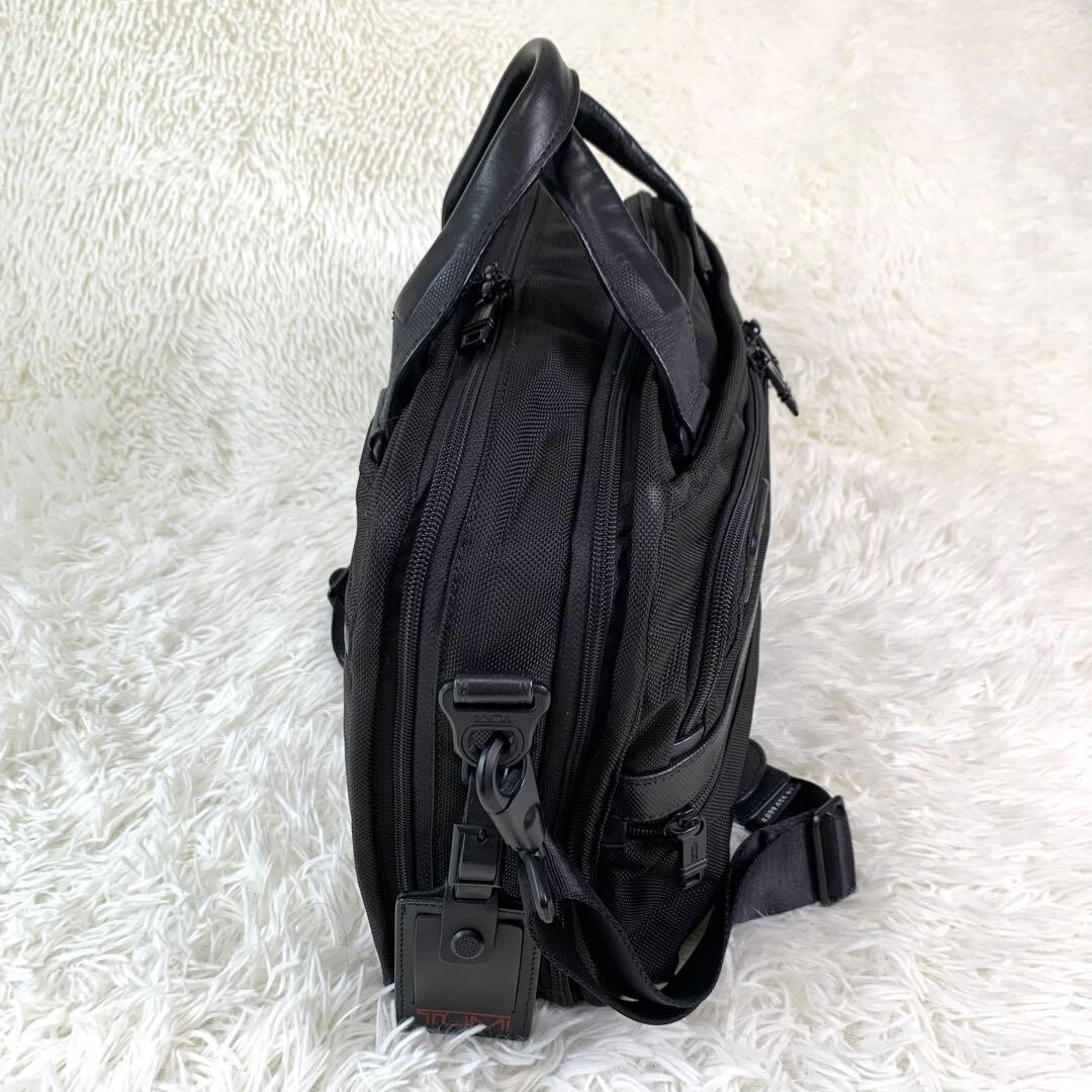 TUMI Alpha 2 26120D2 Black Nylon 2 Way Business Briefcase Bag Auth
