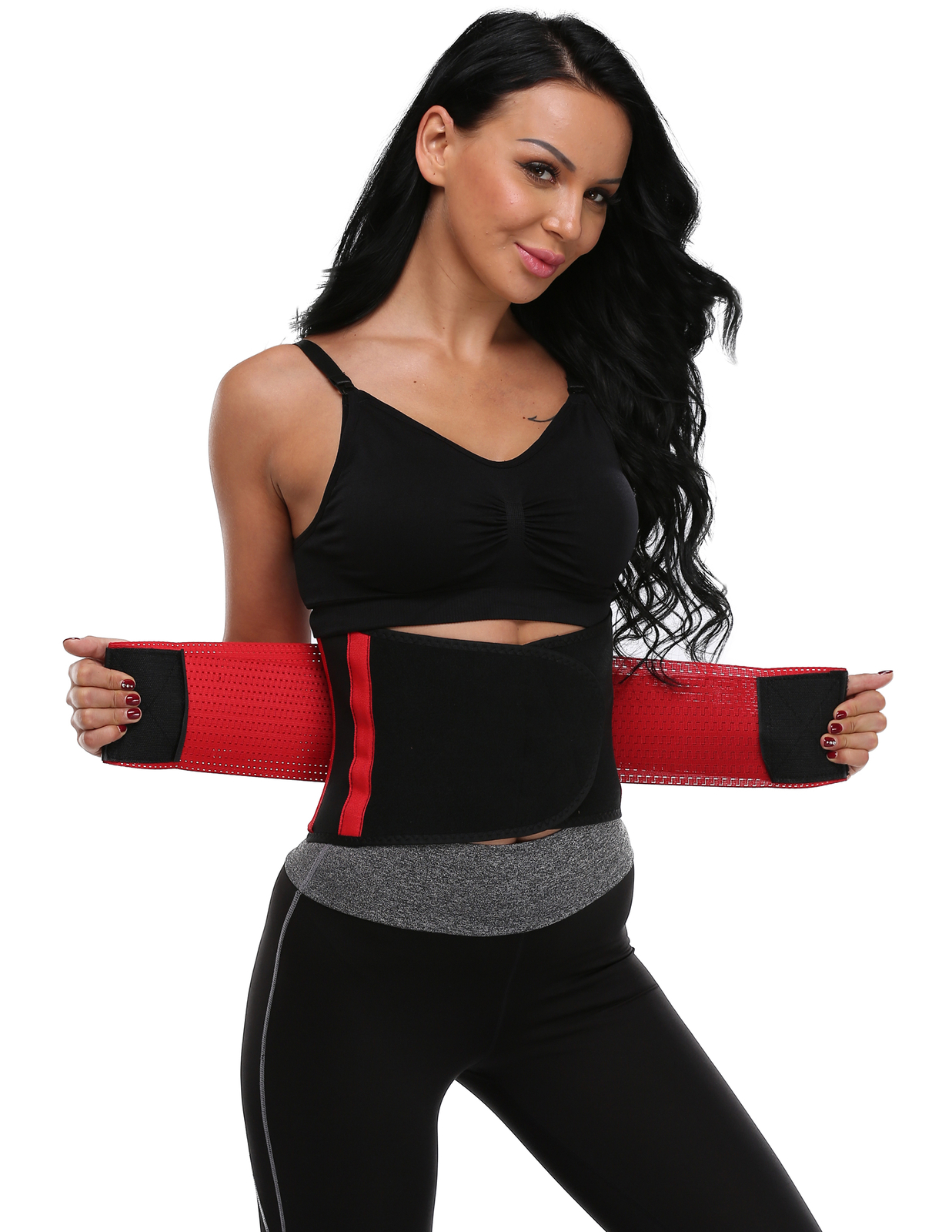 Women Waist Trainer Sauna Neoprene Sweat Belt Tummy Control Yoga Gym Body Shaper