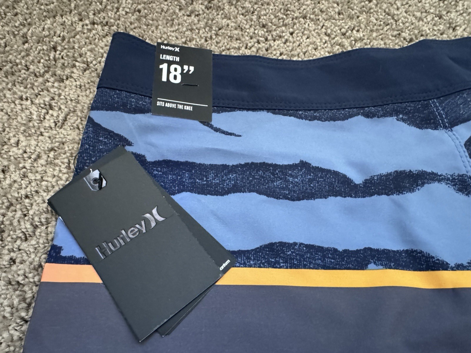 $65 BRAND NEW HURLEY PHANTOM MENS SWIM BOARD SHORTS FLASHBACK 32 X 18