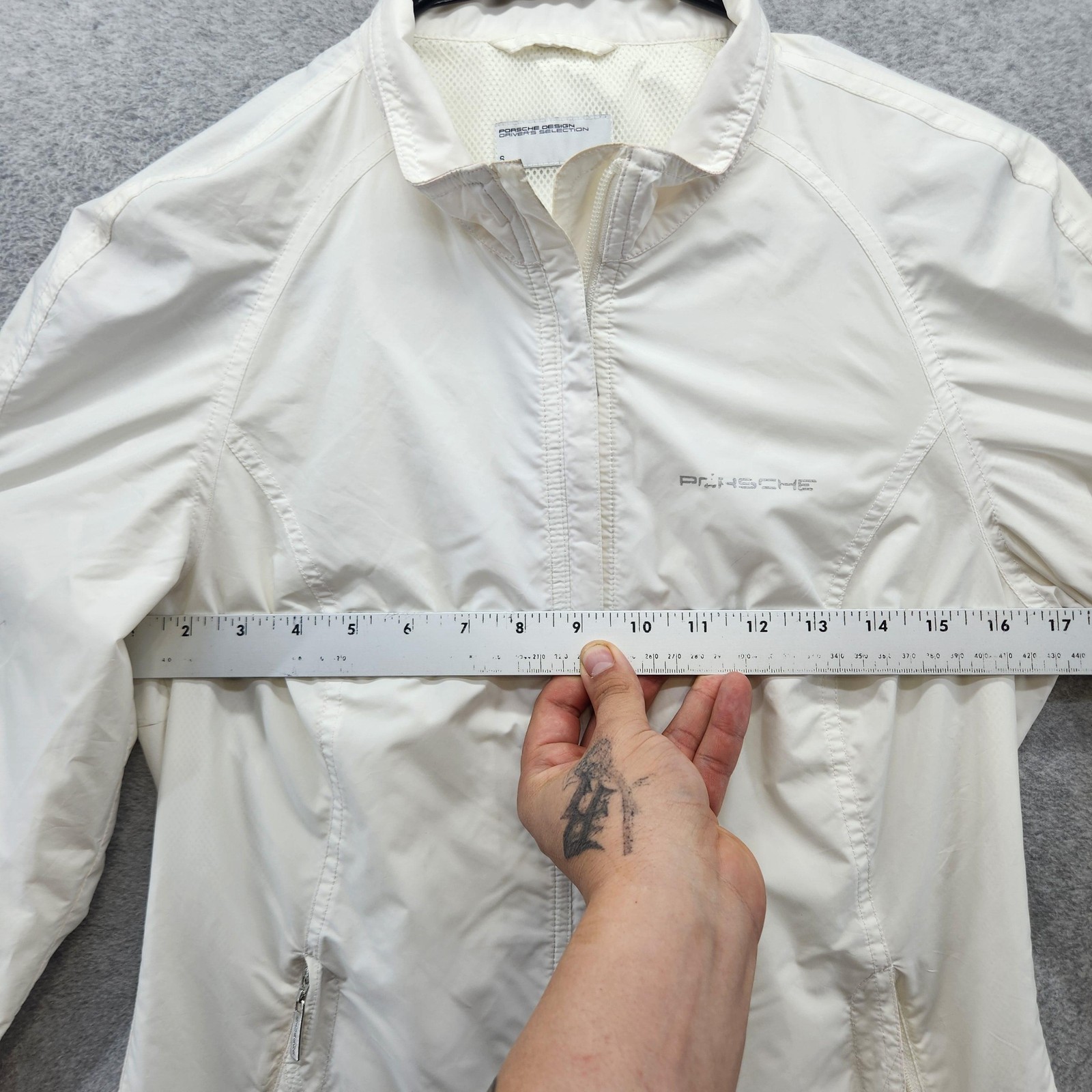 Porsche Design Drivers Selection Jacket Womens Small White Windbreaker Zip