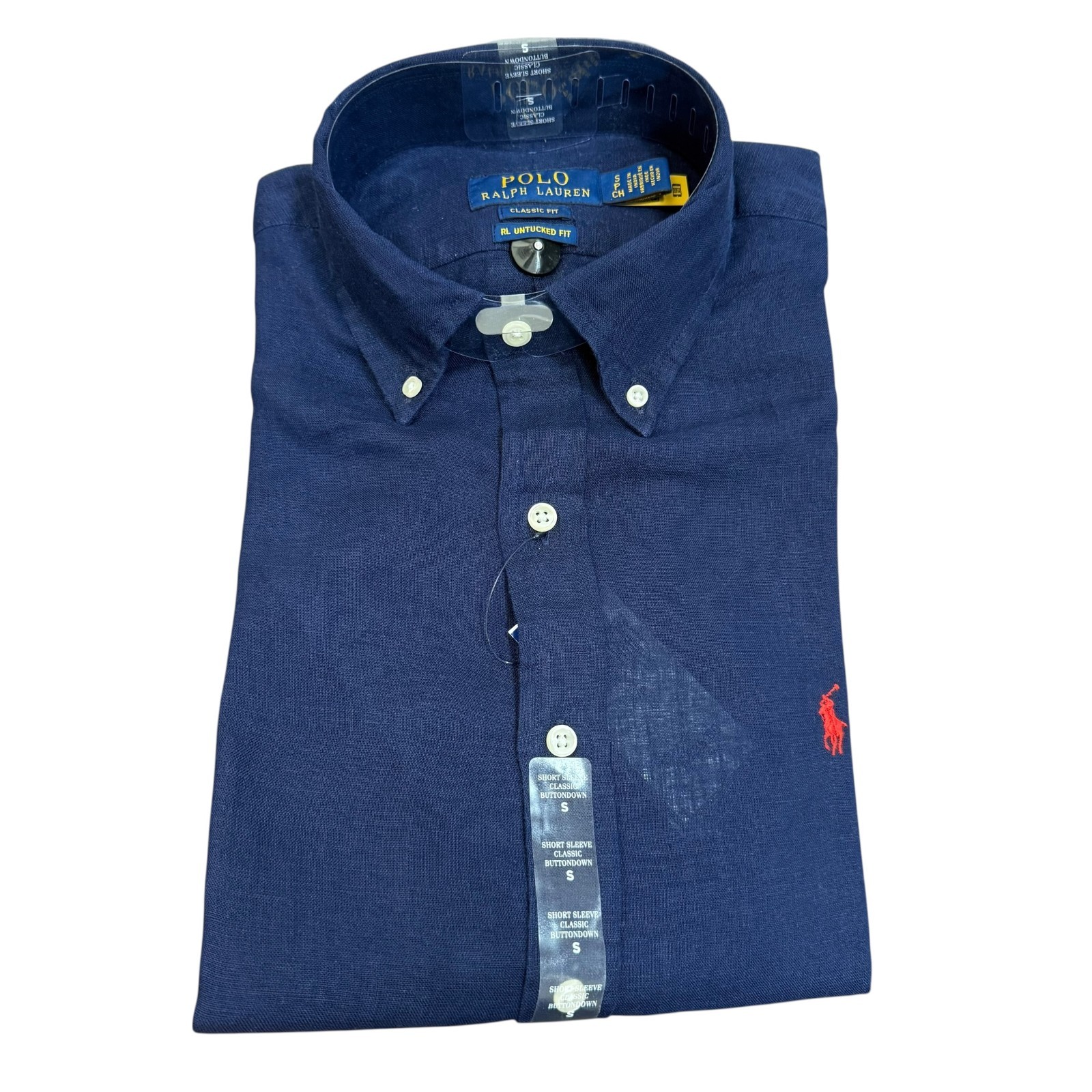 Polo Ralph Lauren Mens Classic Fit Solid 100 Linen Button Down Long Sleeve Shirt