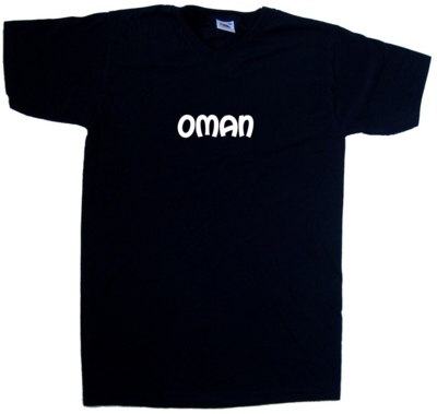 Oman text V-Neck T-Shirt