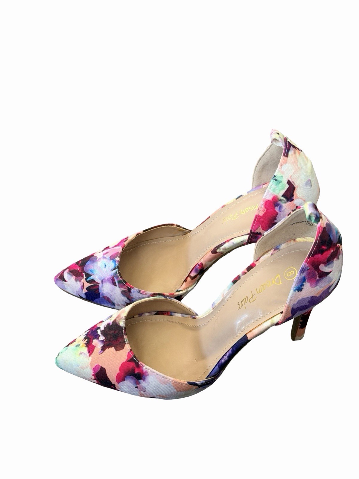 Dream Pairs Floral Pointed Toe High Heel Dress Pump Shoes 8