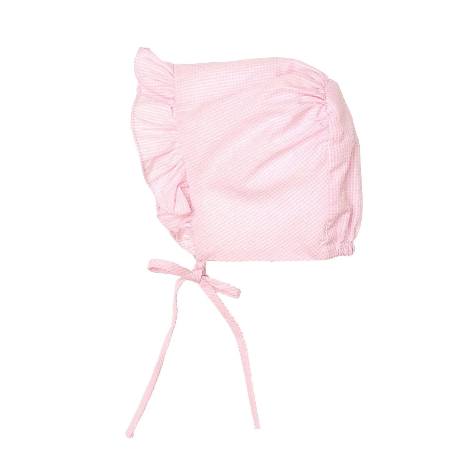 NWT Petit Ami Pink Gingham Bishop 3pc Smocked Baby Girls Dress Bonnet Newborn NB