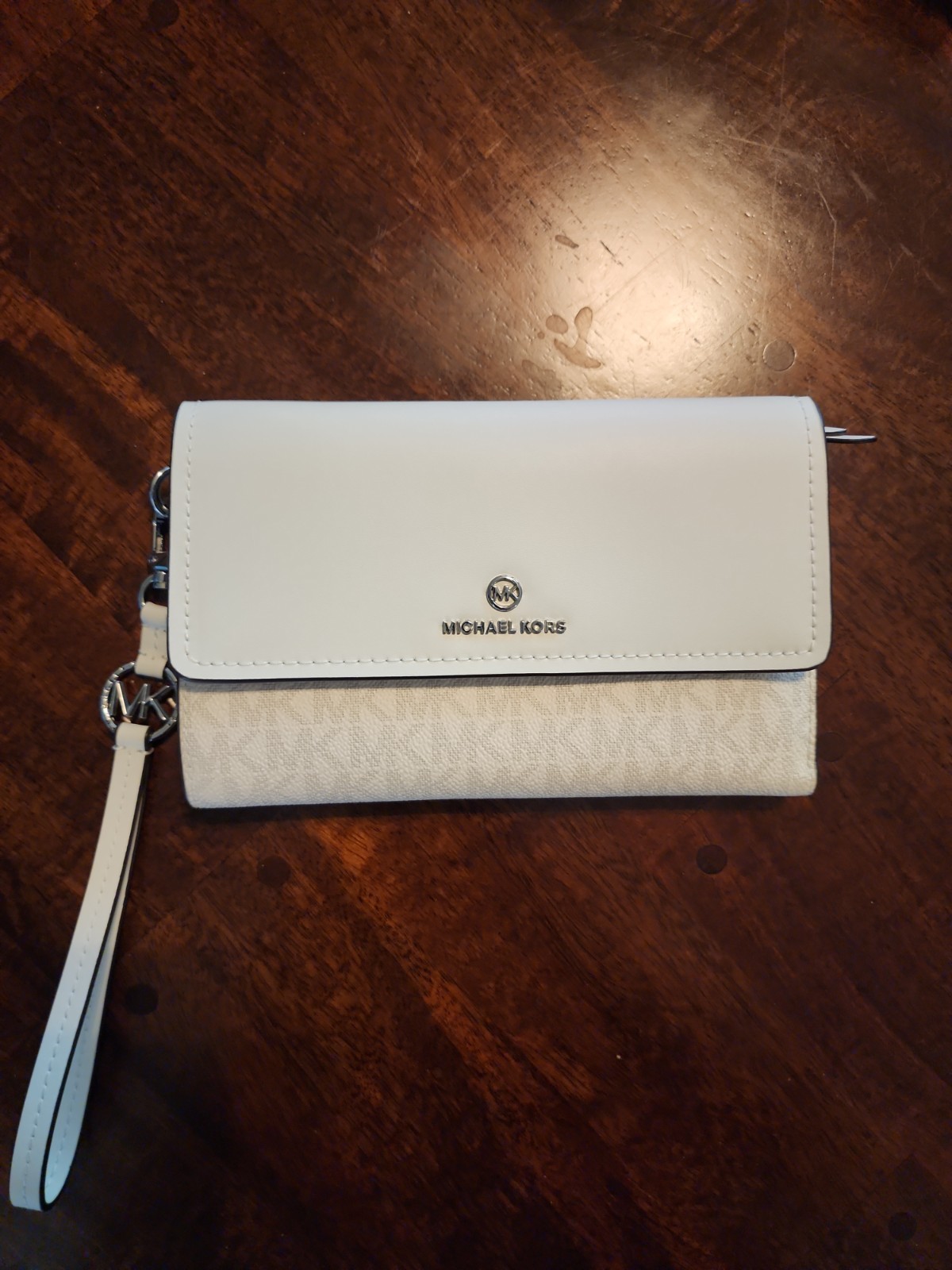 Michael Kors Jet Set Travel Signature Wallet Clutch WHITE – NWOT