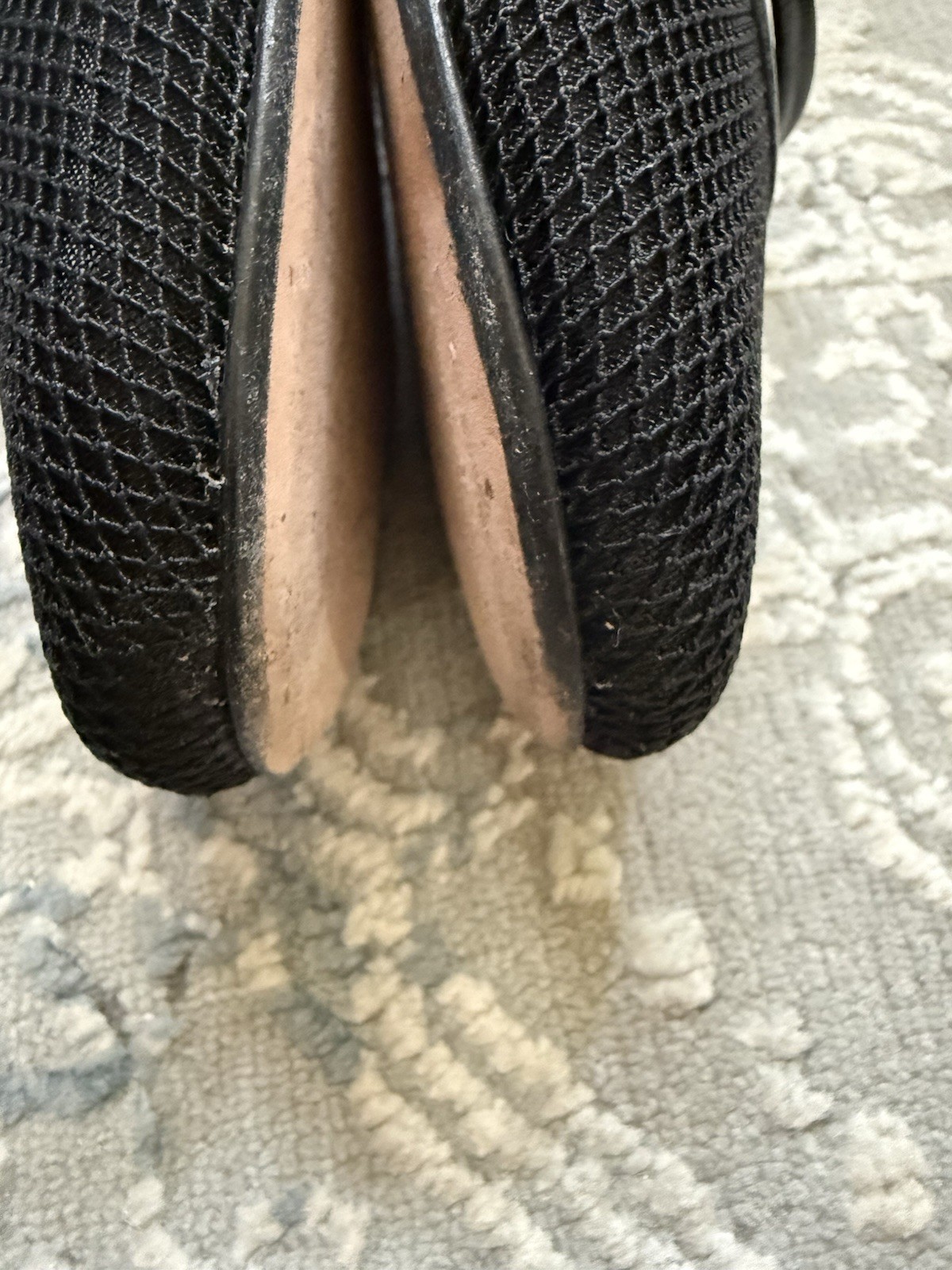 M.Gemi The Amiable Black Mesh And Leather Mary Jane Sz 8