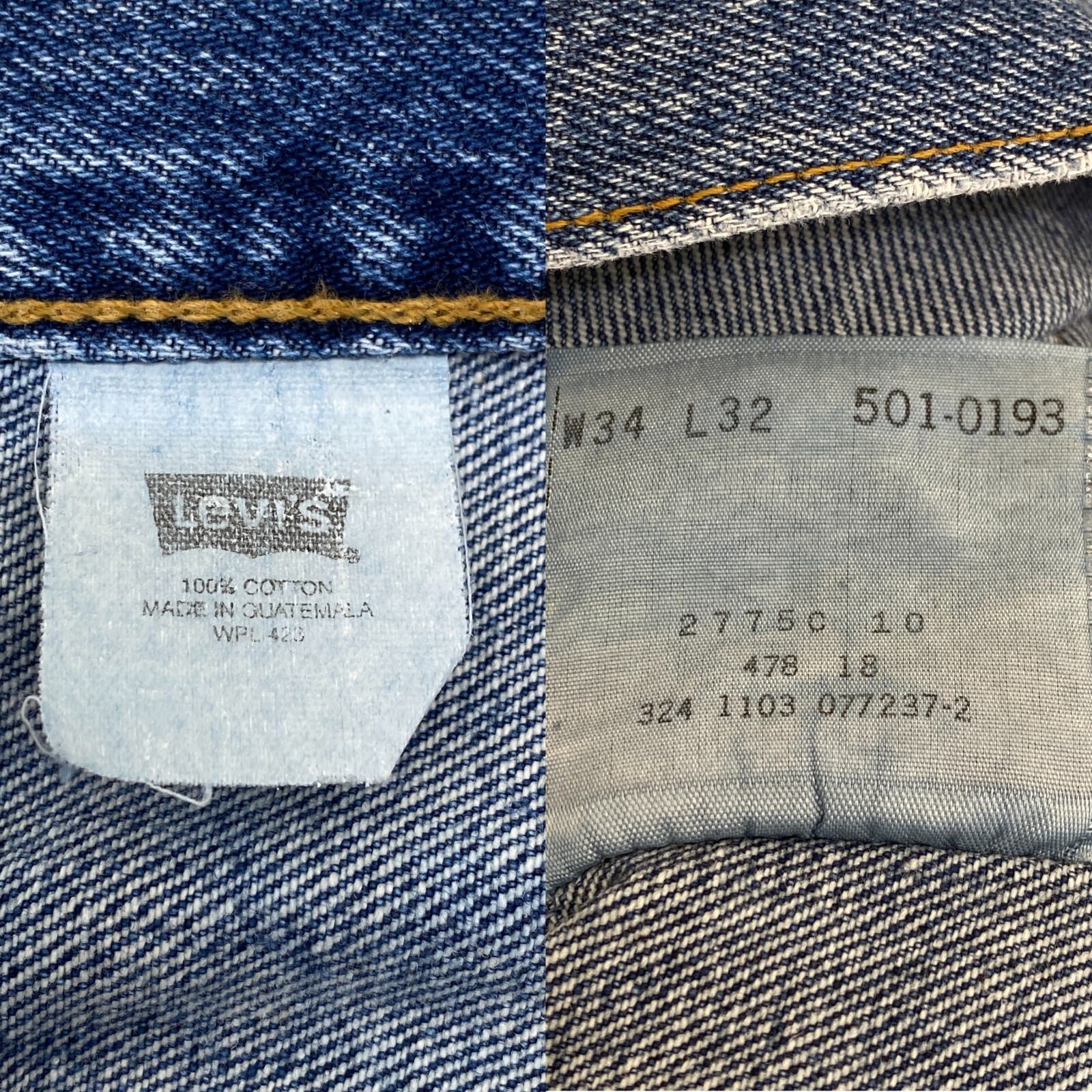 34X32 Levi’s 501 Vintage Denim Jeans