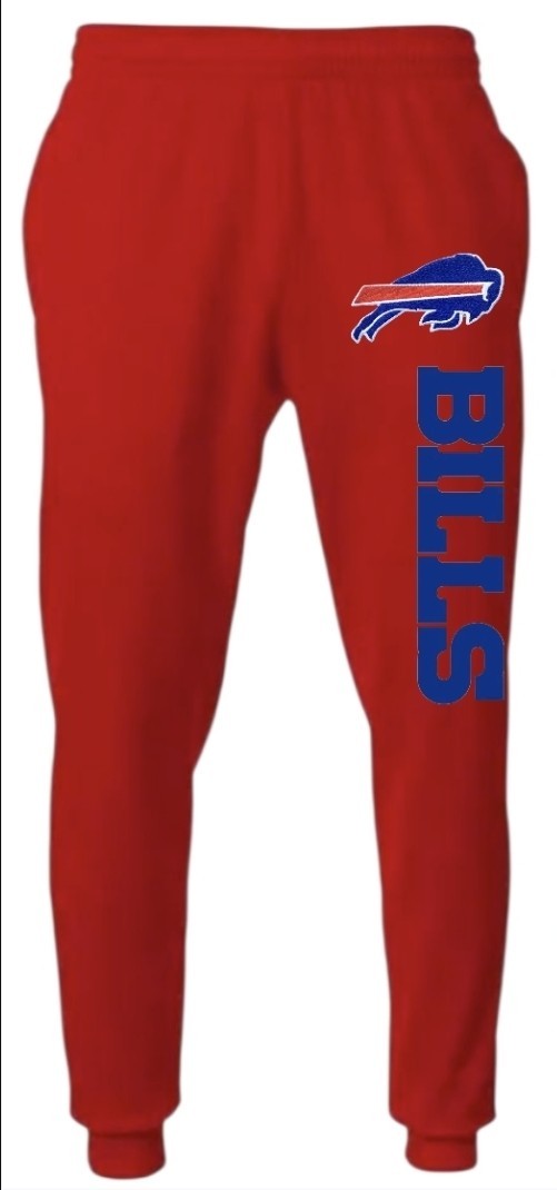 Men’s Burnside Street Jogger Pants Bills Small to 3X-Large Red Color