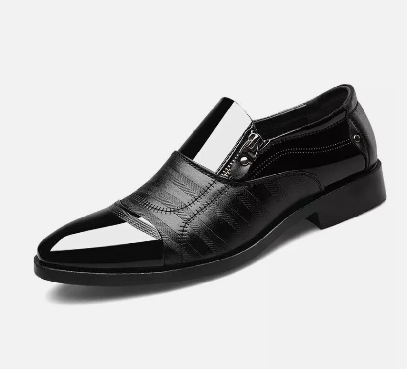 Mens Faux Leather Pointed Toe Oxfords Loafers Business Formal Dress Suit Shoes