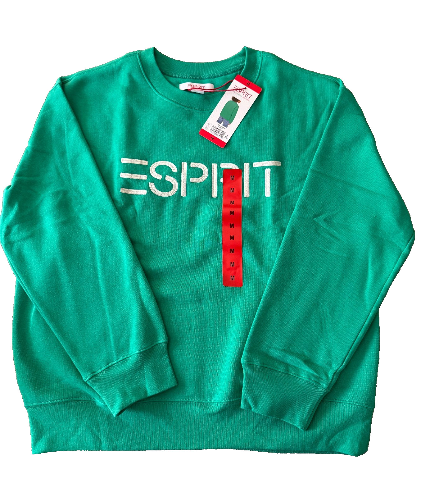 Costco ESPRIT Green Crewneck Fleece Sweatshirt – Size MEDIUM – Retro 80s Viral