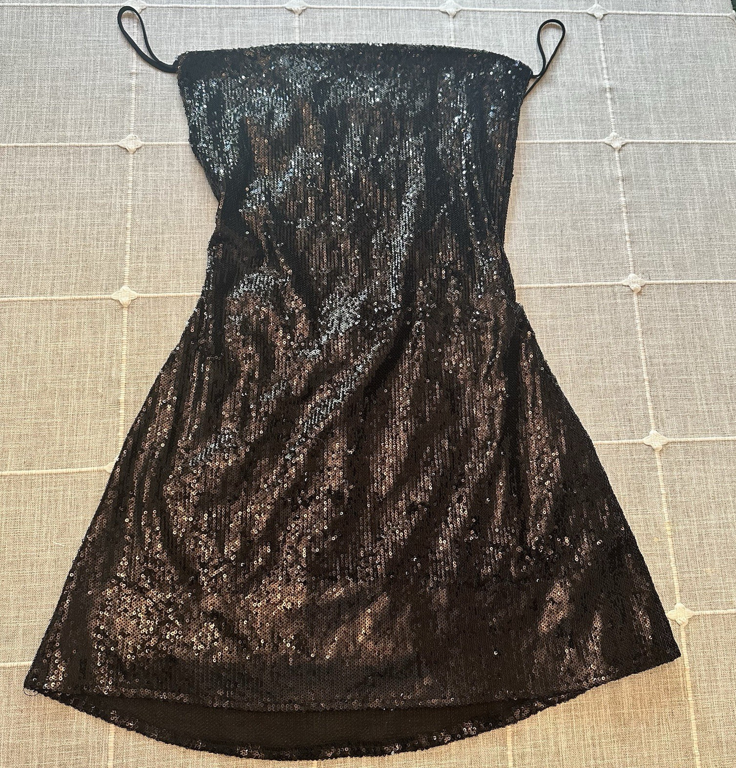 That’s So Fetch Olivia Dress Black Sequin Mini Open Back Criss Cross NWT Size 8