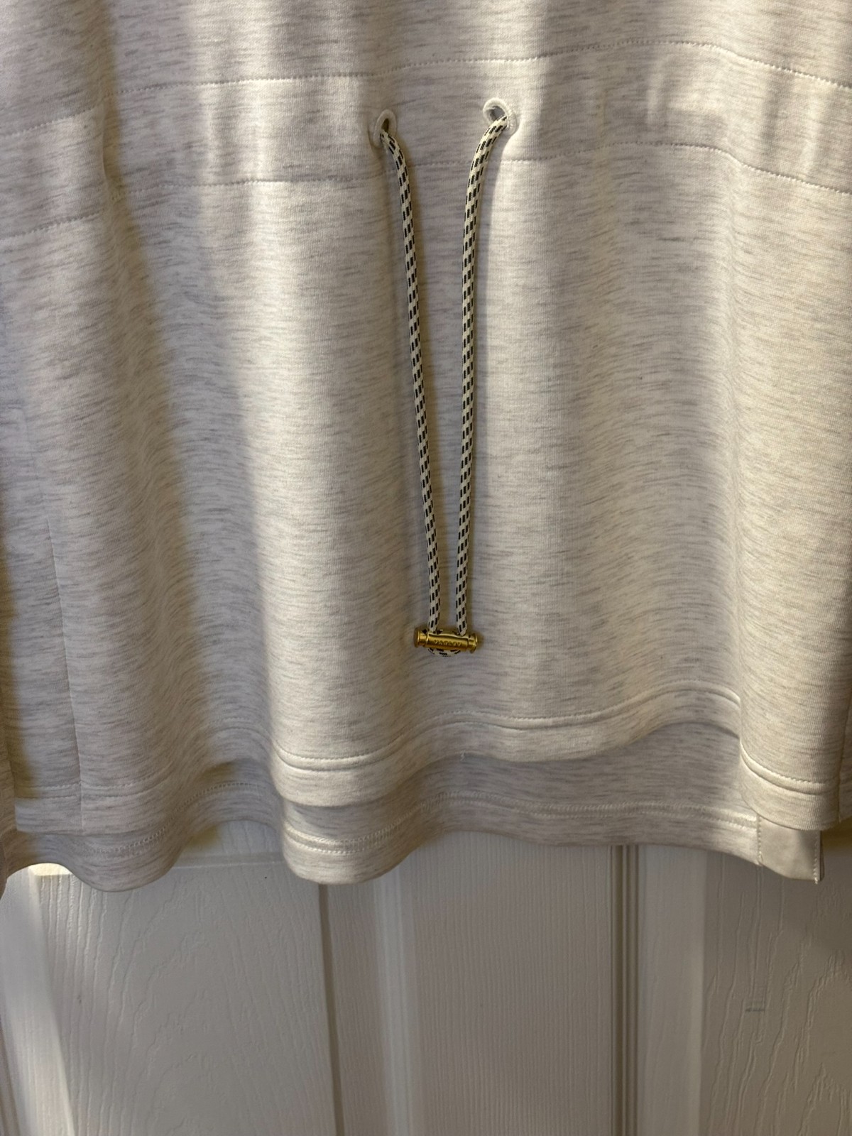 NEW WITH DEFECT Varley DoubleSoft Freya Cowl Neck Pullover Sweatshirt Gray SZ M