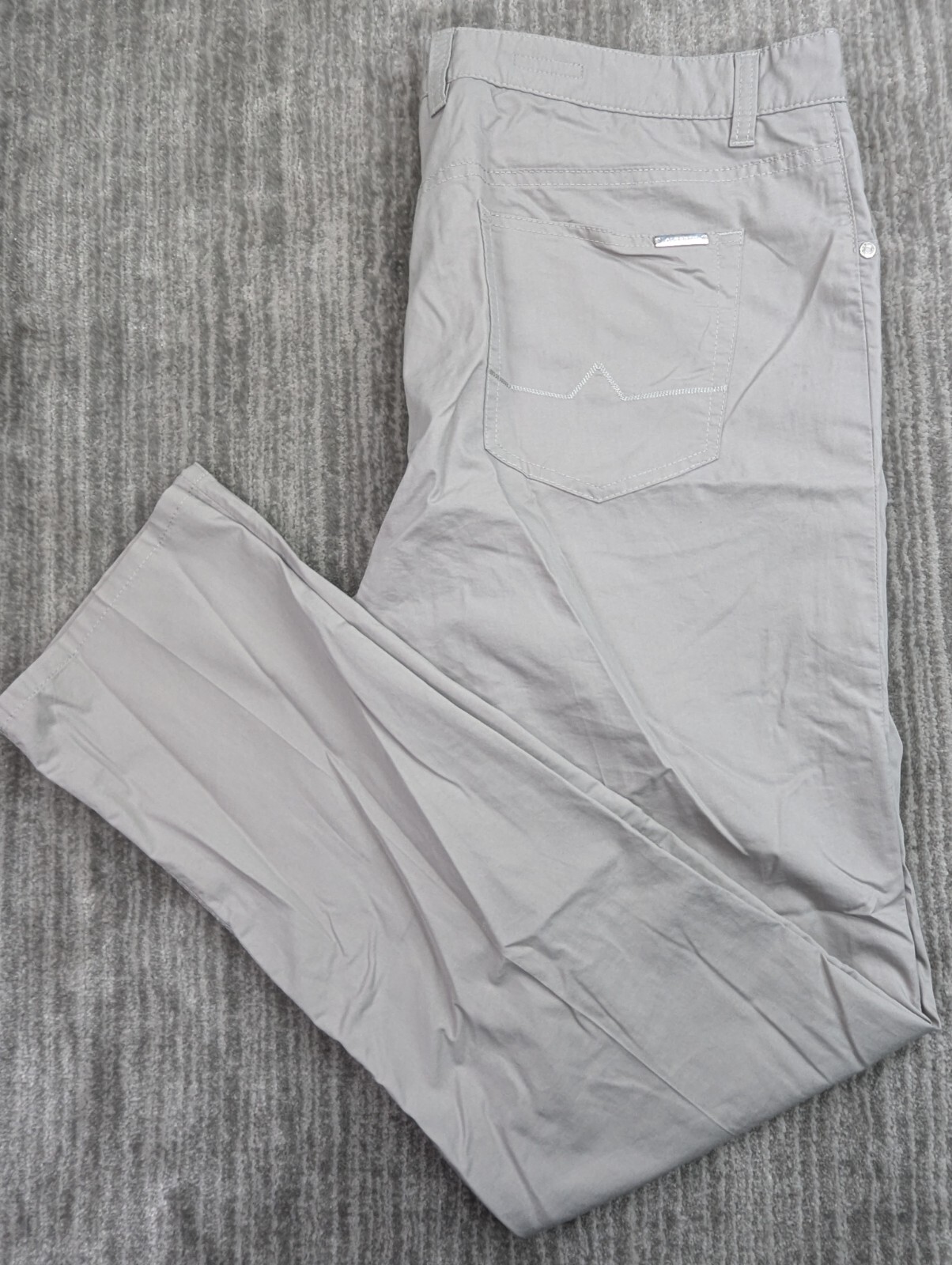 Alberto Dress Pants Mens 42×33 Gray Modern Fit Dress Pant Ceramica Straight Leg