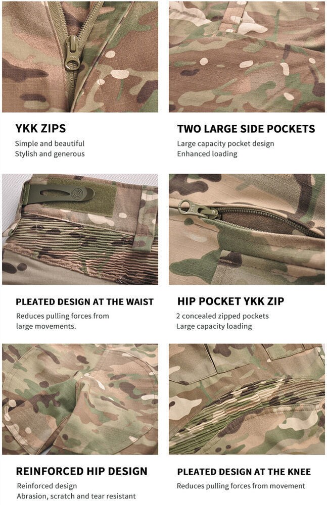 G3 Combat Pants Mens Army Military Hunting Tactical Trousers Hiking Camo