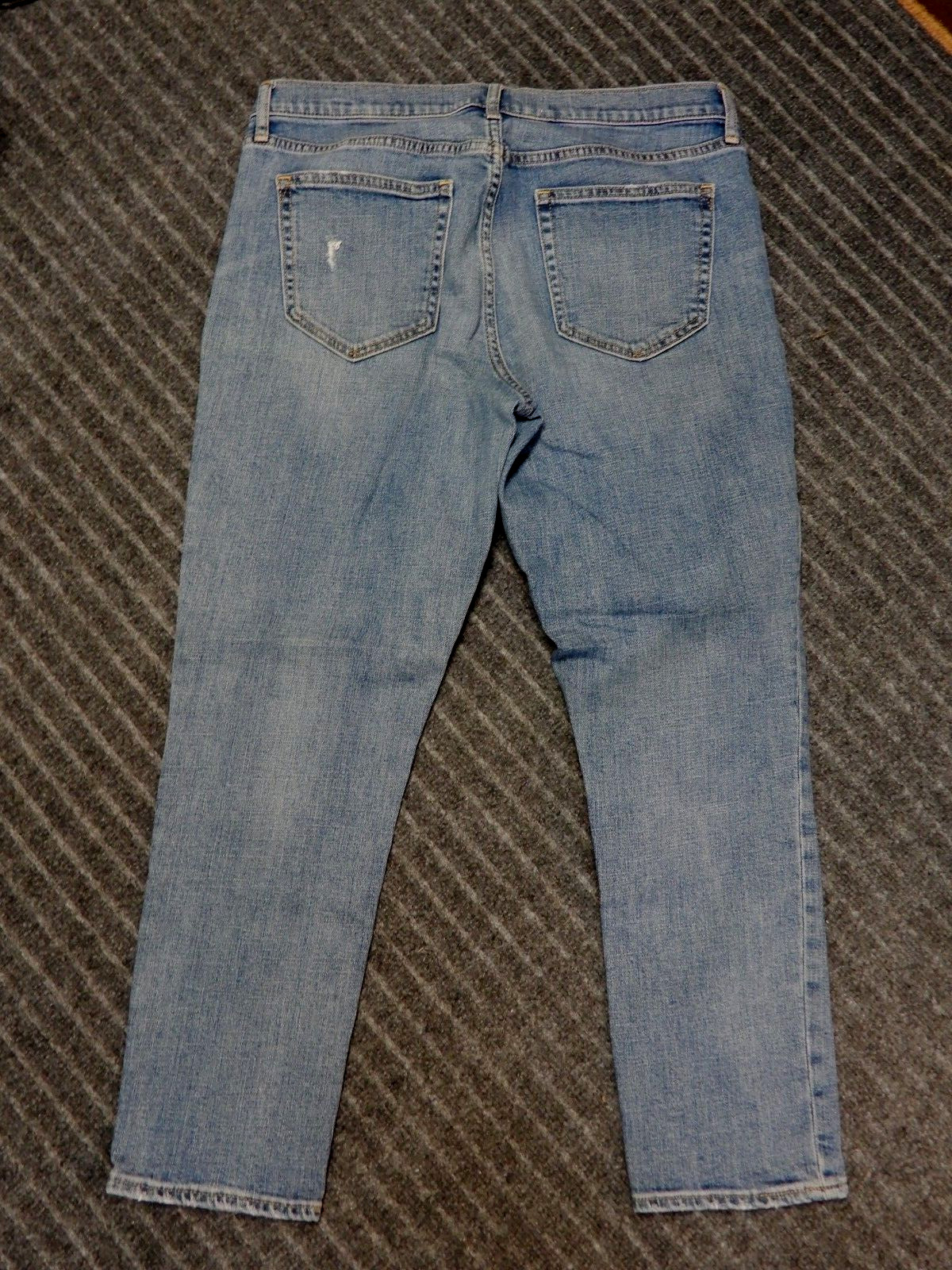 GAP Best Girlfriend Denim Jeans Patches Mid Rise Size 30 Inseam 26.5 in EUC