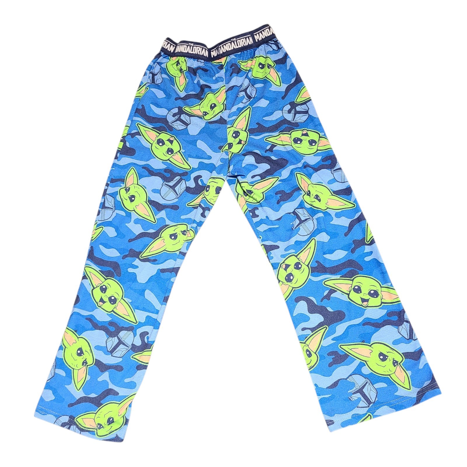 Star Wars | The Mandalorian | Boys’ Blue Camo Baby Yoda Grogu PJ Pants | Size M