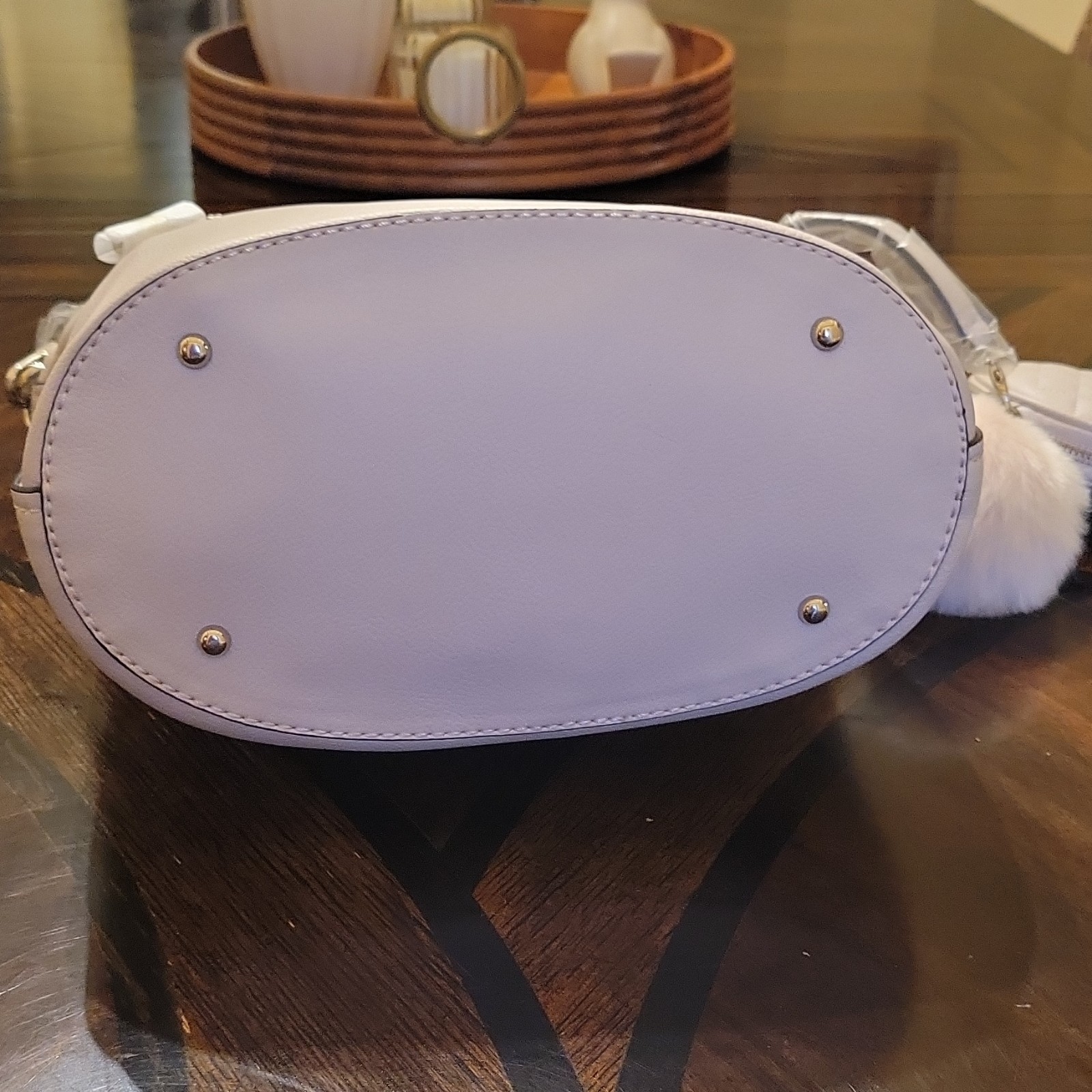 GUESS Tenley Hobo Powder Medium Shoulder Bag Zip Closure w/ Coin Purse & Charm