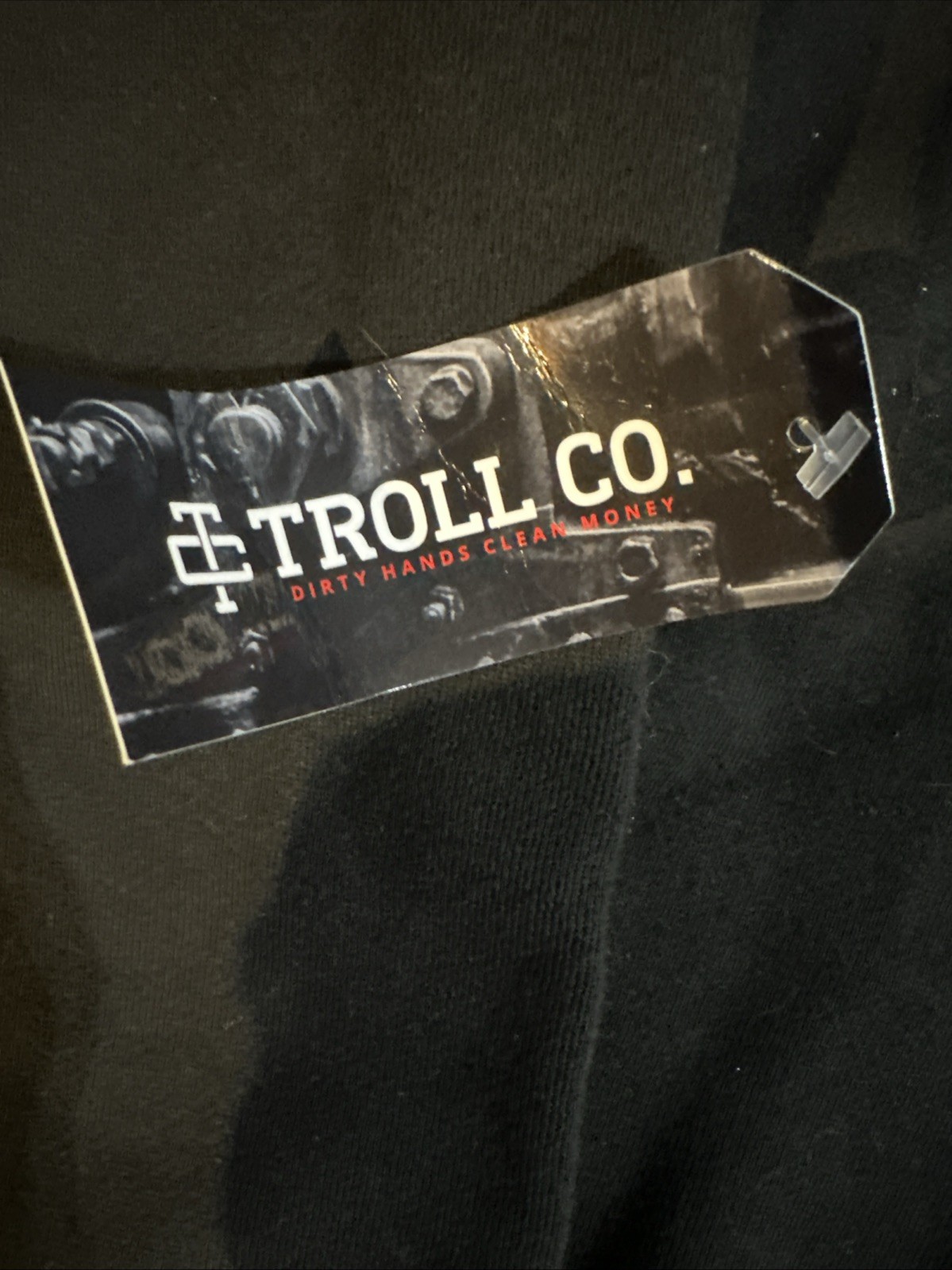 Troll Co Hoodie Men’s 4XL Black Dirty Hands Clean Money Pullover Retro Logo NWT