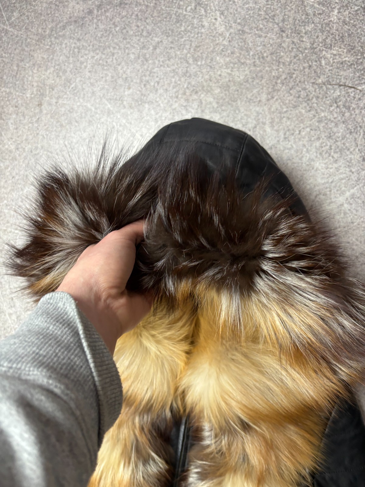 2000s JAPANESE ISSEY MIYAKE STYLE RARE LUXURY FUR/LEATHER BOMBER JACKET