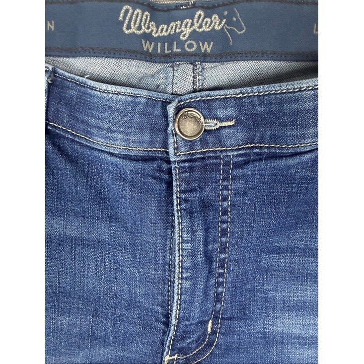Wrangler Willow Ultimate Riding Jeans Women 15×34 Blue Bootcut Medium Wash Denim