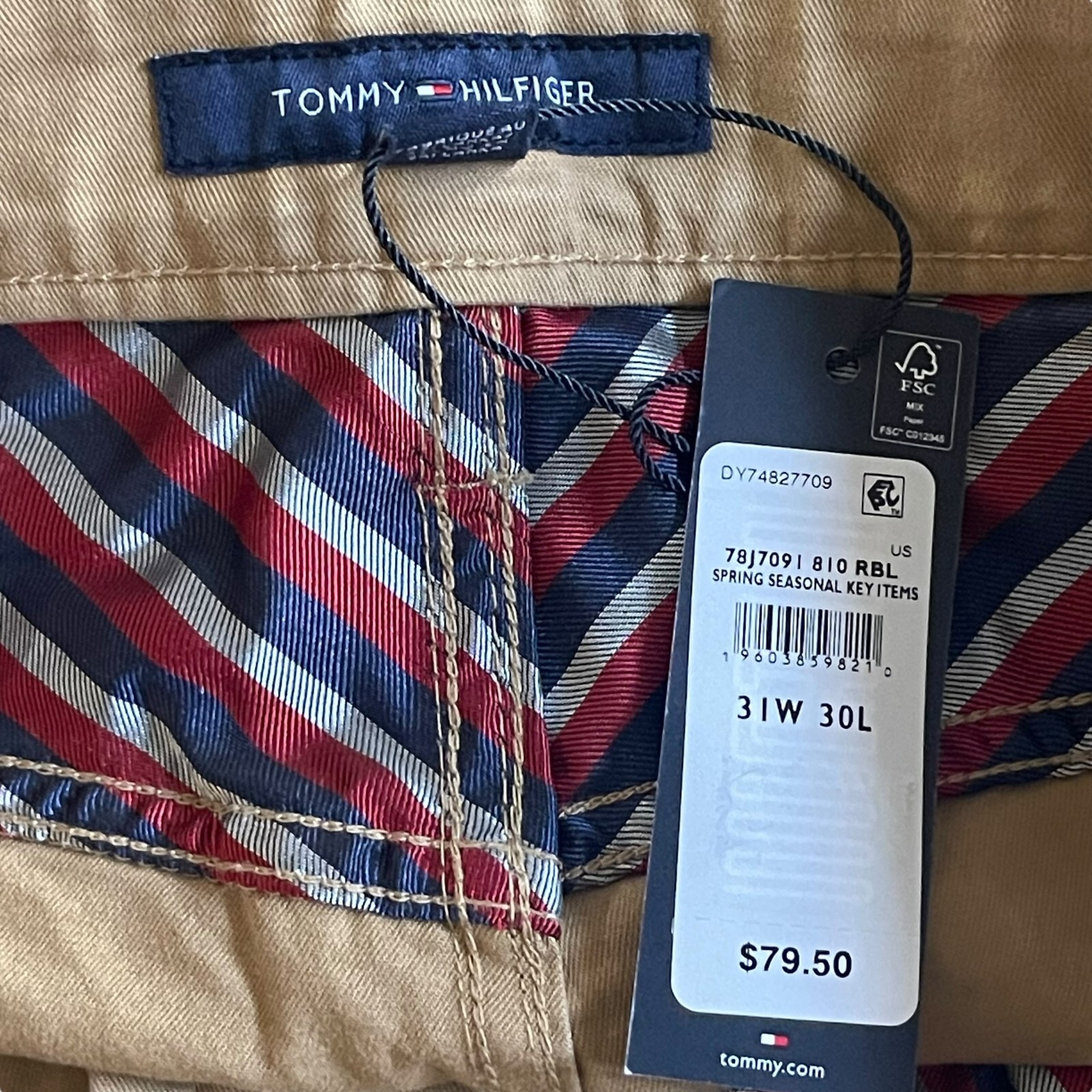 Tommy Hilfiger THFLEX Men’s Regular Fit Straight Leg Stretch Twill Chino Pants
