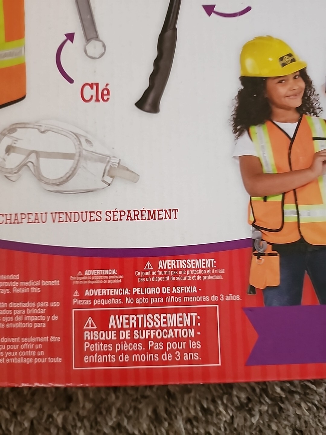 Amazing Me! Construction Worker Kit Orange Vest Career Fancy Dress Child Costume