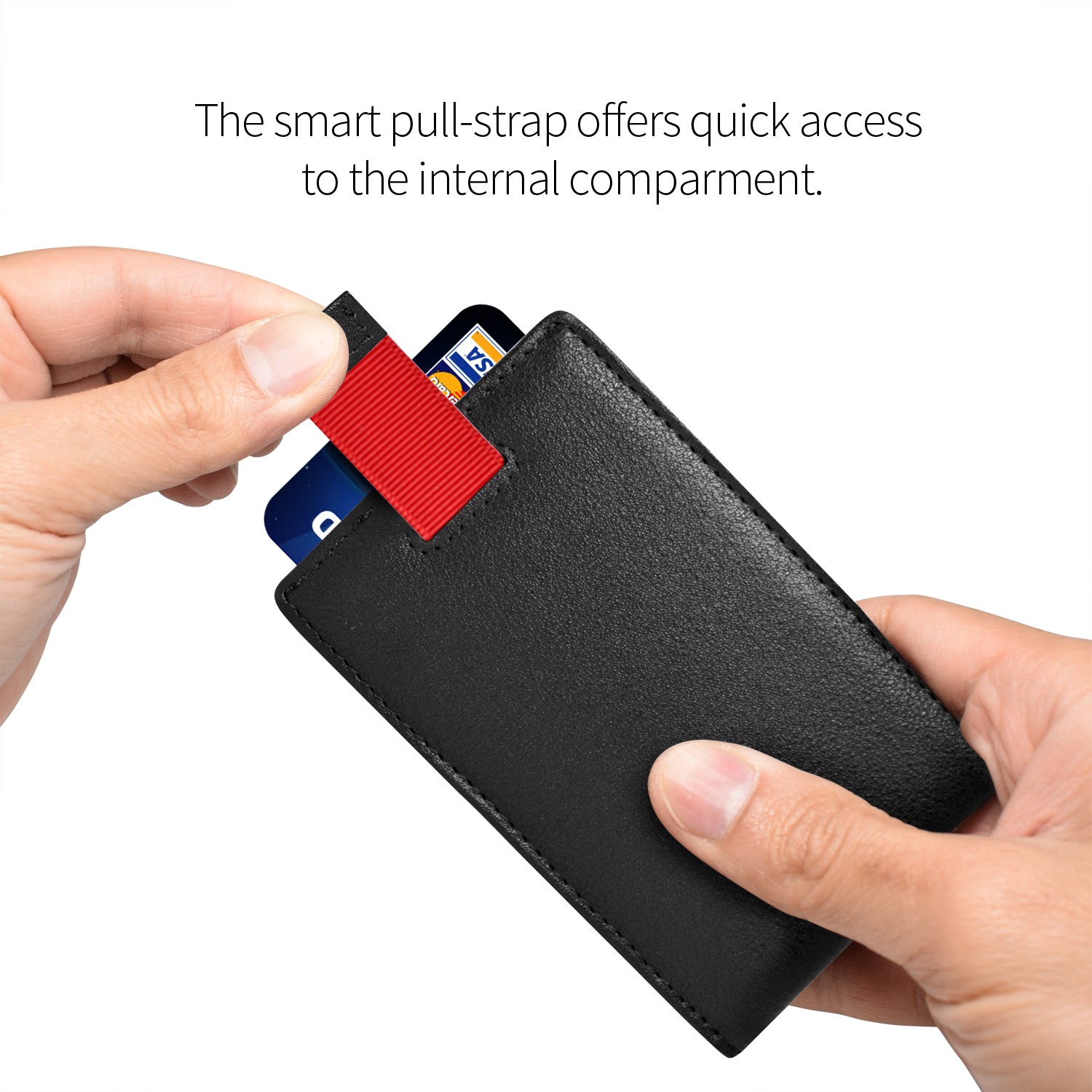 Bitcoin Black PU Leather Slim RFID Resistant Bi-fold Men Wallet
