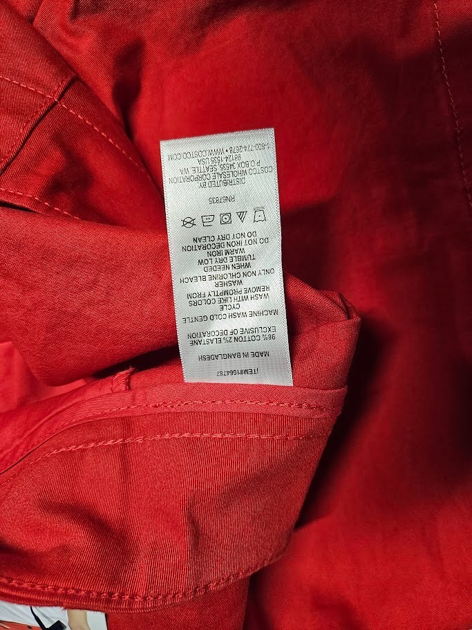Nautica Cotton Stretch Twill Shorts Red size 12 New with Tags
