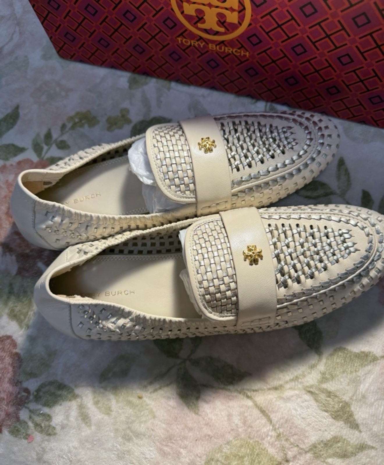 Tory Burch NEW In Box Woven Ballet Loafer Retail $378 Size 8.5