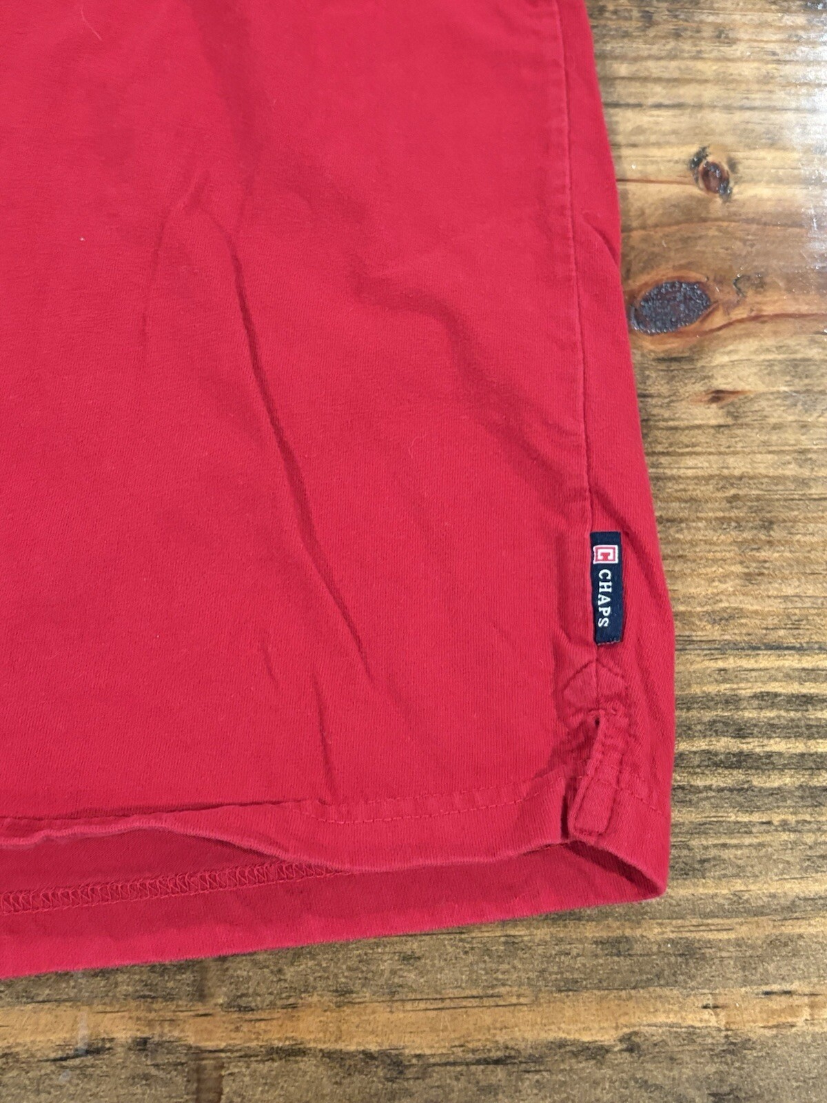 Chaps Sweatshirt Mens Red Crewneck Classic Preppy Outdoors Grandpa Sweater Retro