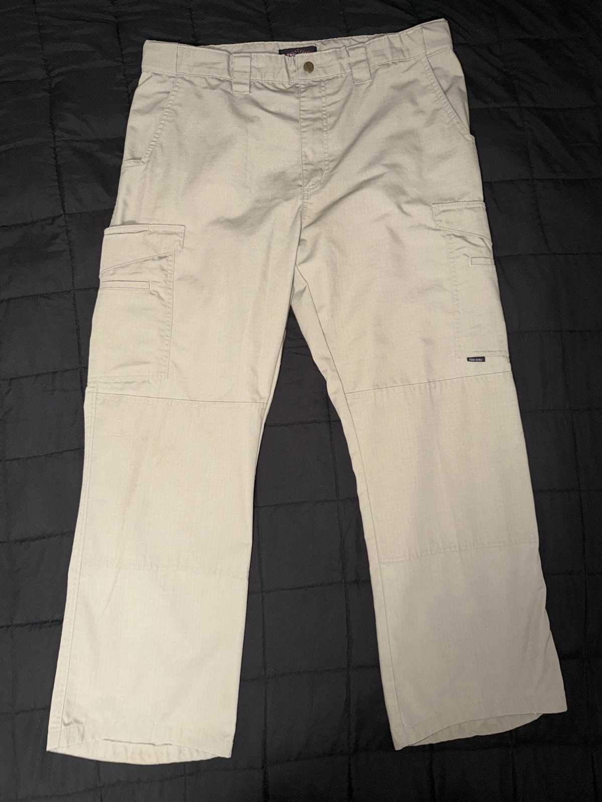 TRU-SPEC Cargo Pants Mens 36 Khaki Tactical Ripstop Utility Pockets Outdoor Work