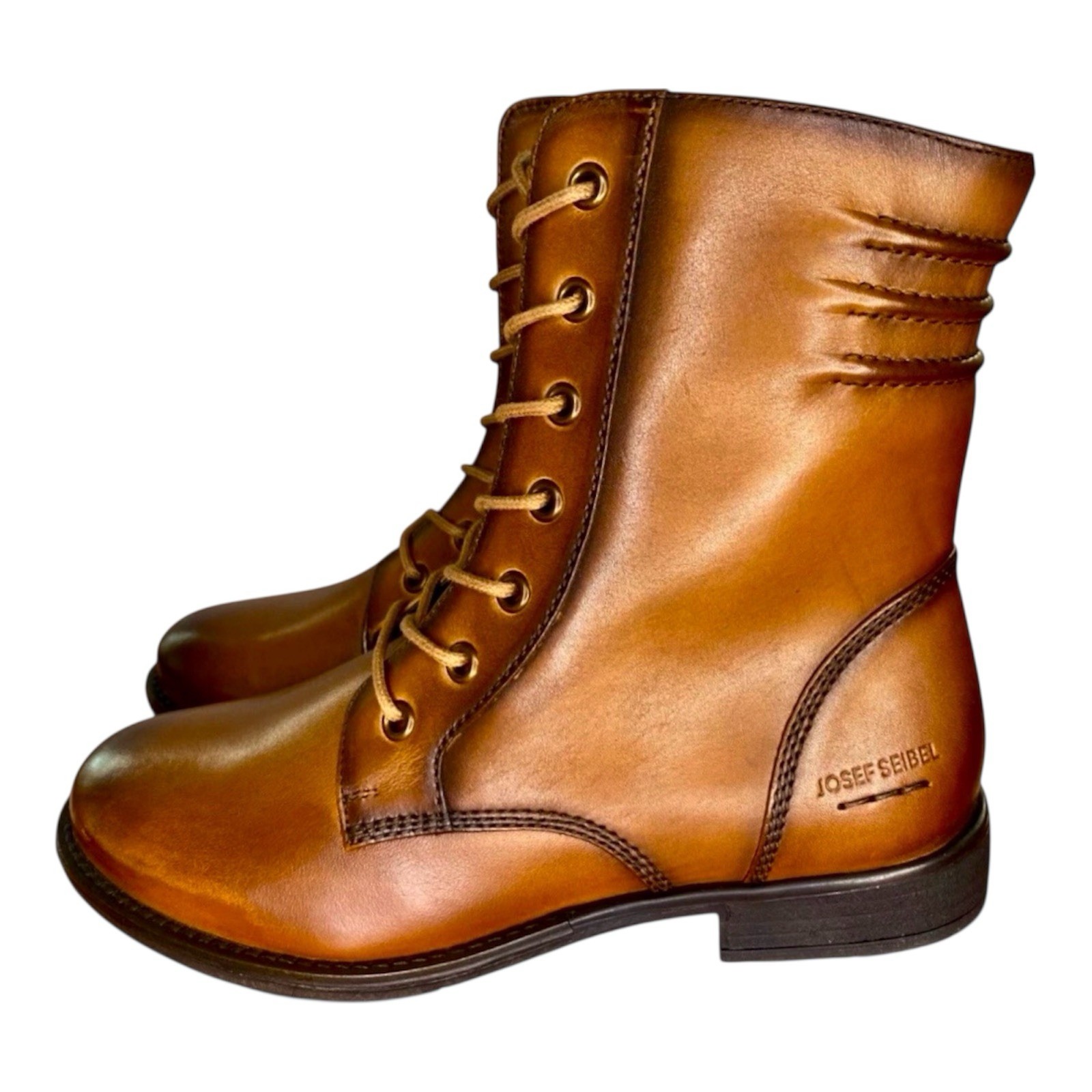 Josef Seibel Simona 01 Ankle Comfort Boot Cognac Brown Leather EU 36, 37 NEW