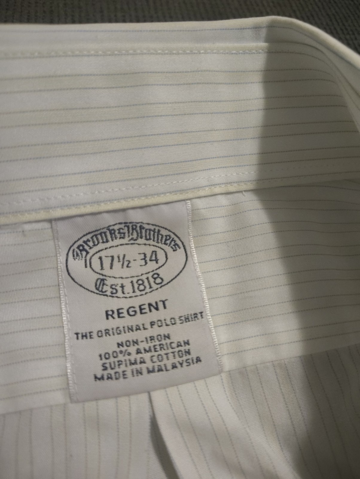 NWOT Brooks Brothers White Yellow Oxford Button Down Regent Fit Size XL 17.5
