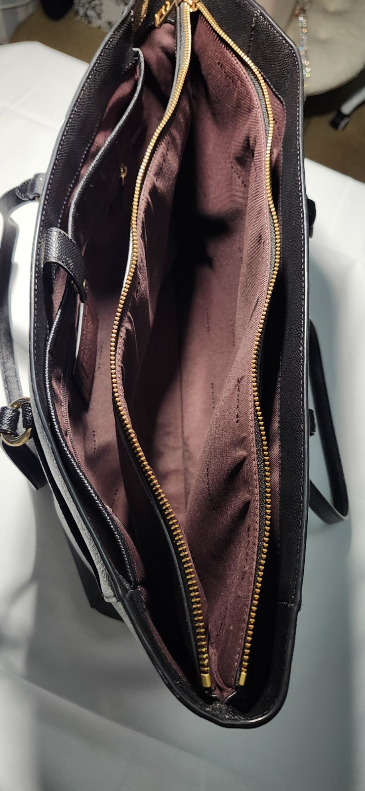 Coach Gallery Tote in Black Crossgrain Leather – Excellent Condition